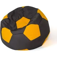 Go Gift Sako Tasche pouffe Ball schwarz-gelb L 80 cm