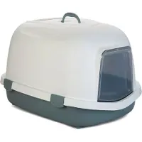 Stefanplast S Queen - Katzentoilette - weiß/hellblau - 55x71x46,5 cm