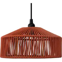 Newgarden Pendellampe Calabardina, braun, Seil, Ø30cm, IP44