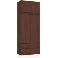 Akord Aufsatzschrank 2-Türig Mit 2 Schubladen Wenge 90X51X234 Cm