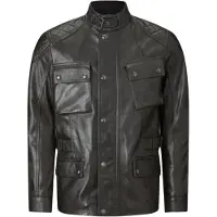 Belstaff Turner Schwarze Lederjacke Größe M