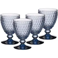 Villeroy & Boch Glas "Wassergläser Boston Coloured 400 ml 4er Set", blau, Glas, Trinkgefäße, Glas