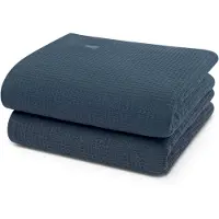 Ross Handtücher "Waffelpique", blau (nachtblau), B:50cm L:100cm, Frottier, Baumwolle, Handtücher, Handtücher, 100% Baumwolle