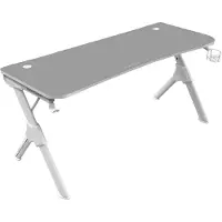 Mars Gaming MGD140W, Gerade, Rechteckige Form, Stahl, Gaming, Karbonfaser, Weiß