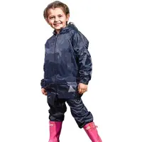Result - Wasserfeste Jacke und Hose im Set für Kinder FK2557 (128) (Marineblau)
