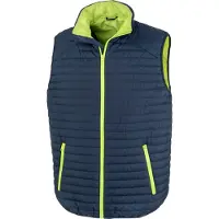 Result Genuine Recycled - Weste für Herren LT5836 (S) (Marineblau/Limone)