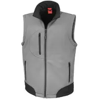 Result - Weste für Herren FK2525 (XXL) (Arbeitsschutz Grau/Schwarz)