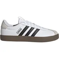 Adidas Sneaker SPORTSWEAR "VL COURT 3.0", Damen, Gr. 42,5, schwarz-weiß (cloud weiß, core schwarz, grau one), Leder, Synthetik, Schuhe Sneaker, inspiriert vom Design des samba, Topseller