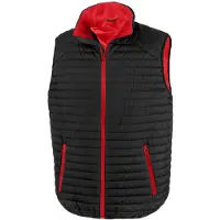 Result Genuine Recycled - Weste für Herren FK2692 (S) (Schwarz/Rot)