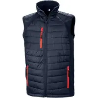 Result Genuine Recycled - "Compass" Weste Wattiert für Herren FK2533 (M) (Marineblau/Rot)