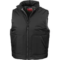 Result Damen Steppweste / Bodywarmer mit Fleecefutter FK583 (L) (Schwarz)