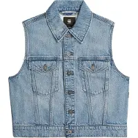 G-Star Shrunken Denim Weste - Hellblau - Damen - M