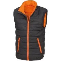 Result Core - Weste Wattiert für Kinder FK1227 (116) (Schwarz/Orange)