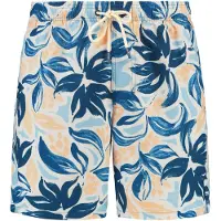 Shiwi Badeshorts Mike Floral Leafs Blau