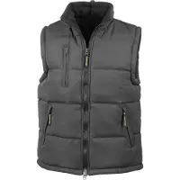 Result Herren Bodywarmer / Steppweste, wasserabweisend, winddicht FK587 (L) (Schwarz)