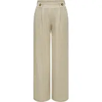 JDY Jerseyhose "JDYBIRDIE GEGGO LONG PANT JRS", Damen, Gr. M (38), Länge 32, beige (chateau gray), Jersey, Obermaterial: 53% Viskose, 47% Nylon, meliert, regular fit normal, Hosen Jerseyhose