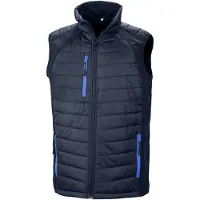 Result Genuine Recycled - "Compass" Weste Wattiert für Herren FK2533 (M) (Marineblau/Königsblau)