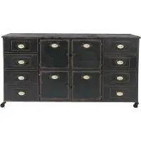 Clayre & Eef Schubladenschrank 152x44x86 cm Braun Eisen