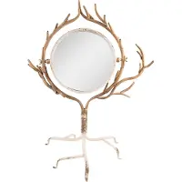 Clayre & Eef Spiegel 51x37x65 cm Beige Goldfarbig Eisen