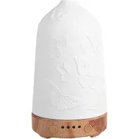 Clayre & Eef Aromadiffusor Ø 9x17 cm Weiß Porzellan Schmetterlinge