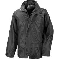 Result Herren Stormdri Regen-Überjacke / Regenjacke FK618 (XL) (Schwarz)