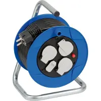 Brennenstuhl 1079180600, 15 m, Drinnen, IP20, Polyvinylchlorid (PVC), Kunststoff, Schwarz, Blau, Weiß, 3 AC-Ausgänge