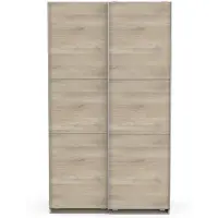 CALICOSY Kleiderschrank mit 2 Schiebetüren Ghost - L116,5 cm