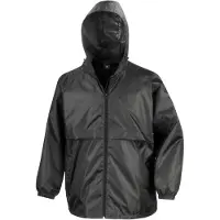Result Core Herren Jacke, leicht, wasserfest, winddicht FK597 (L) (Schwarz)