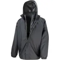 Result Core Herren 3-in-1 Jacke mit herausnehmbarer Steppweste FK605 (L) (Schwarz)