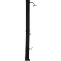 HOME DELUXE - Solardusche OLYMP - 40L Wassertank, integrierte Fußdusche, PVC, Schwarz Matt, einfache Montage I Gartendusche Außendusche Solardusche Garten Solar PVC Dusche Sommer