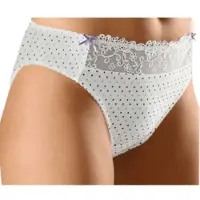 Nuance Slip , Damen, Gr. 40/42, bunt (creme, multi), Spitze, Obermaterial: 80% Polyamid, 10% Elasthan, 10% Viskose, figurbetont, Unterhosen Slip, in bequemer Basic-Schnittform