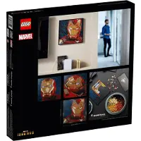 LEGO 31199 Art Marvel Studios Iron Man - Kunstbild, Wanddeko und Poster zum Basteln, DIY Puzzle für Erwachsene, tolles Geschenk