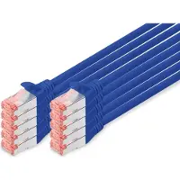 Digitus CAT 6 S/FTP Patchkabel, 1 m, Blau, 10 Stück, 1 m, Cat6, S/FTP (S-STP), RJ-45, RJ-45, Blau