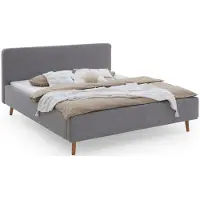 Meise.möbel Polsterbett Mattis , grau , Maße (cm): B: 181 H: 105