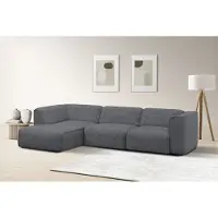 Otto Home Ecksofa "Merid L-Form, B: 295 cm - OTTO. Verlässliche Qualität.", grau (dunkelgrau), B:295cm H:70cm T:162cm, 100% Polyester, Sofas, Ecksofa, jederzeit durch Module erweiterbar