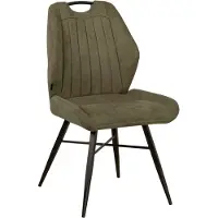 Omg Design Esszimmerstuhl "Torro", grün (moss, schwarz, moss), B:53cm H:90cm T:61cm, Stühle, Esszimmerstuhl, bequemer Polsterstuhl, pflegeleichter Bezug