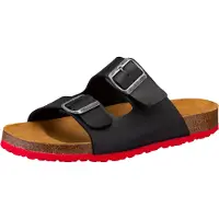 Lico Pantolette "Pantolette Bioline Concrete", Damen, Gr. 45, schwarz, Synthetik, Schuhe Pantolette