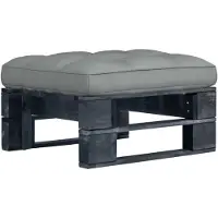 vidaXL Garten-Ecksofa aus Paletten Schwarz Imprägniertes Kiefernholz