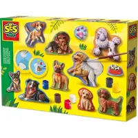 SES Creative Gießen und anmalen - Hunde, Guss-/Mal-Set für Kinder, 5 Jahr(e), Mehrfarbig