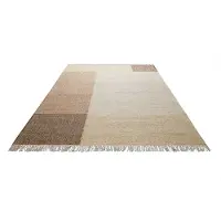 Green Looop Teppich "Valentin GL-82301", rechteckig, 4 mm Höhe, Naturfaser Teppich aus 80% Jute 20% Baumwolle, mit Fransen, Wohnzimmer