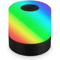 Briloner SMAL LED Tischlampe kabellos, IP44 Spritzwasserschutz, RGB bunte Lichtfarben, Warmweißes Licht, Touchfunktion, schwarz, 7 x 7 cm