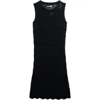 Superdry für Damen. W8011857A Gehäkeltes Minikleid schwarz (S), Lässig, Ärmellos / Hosenträger, Bio-Baumwolle, Nachhaltig