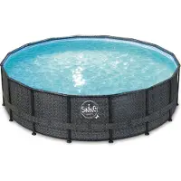 Swing pools Elite-pool Mit Rattanrahmen Schwarz 488 x 122 cm Schwarz 488 x 122 cm