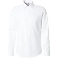 Seidensticker Businesshemd "Schwarze Rose", Herren, Gr. M (39), normale Ärmellängen, weiß, 100% Baumwolle, unifarben, slim fit, 2-Knopf-Manschette, Hemden Businesshemd, Slim 1/1 Kentkragen Uni