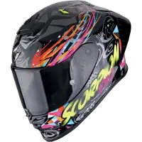 Scorpion EXO R1 Evo II Air Savage Helm, schwarz/blau/gelb, XL (61/62)