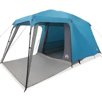 vidaXL Campingzelt mit Vorzelt 5 Personen Blau Wasserdicht