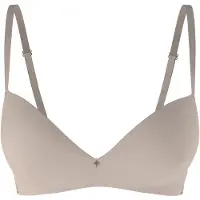 JOOP! Bügelloser BH JOOP "Sensation", Damen, Gr. 70, Cup E, beige, Obermaterial: 58% Polyamid, 32% Polyester, 10% Elasthan, unifarben, comfort fit, BHs Bügelloser BH, mit edlem Metall-Logo am Mittelsteg