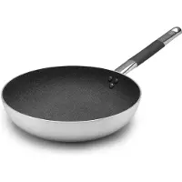 PENTOLE AGNELLI , Shark Skin Antihaftbeschichtete Aluminiumpfanne mit hohem Rand für Induktion, 1 Griff, 32 cm, ALSC111BGPIC32