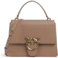 Pinko Handtasche Umhängetasche Love One Top Handle Classic Light Ginger Biscuit - Antique Gold taupe