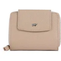 Braun Büffel Portemonnaie HANNA RFID Reißverschluss Geldbörse M 8 Kartenfächer beige Damen - Leder